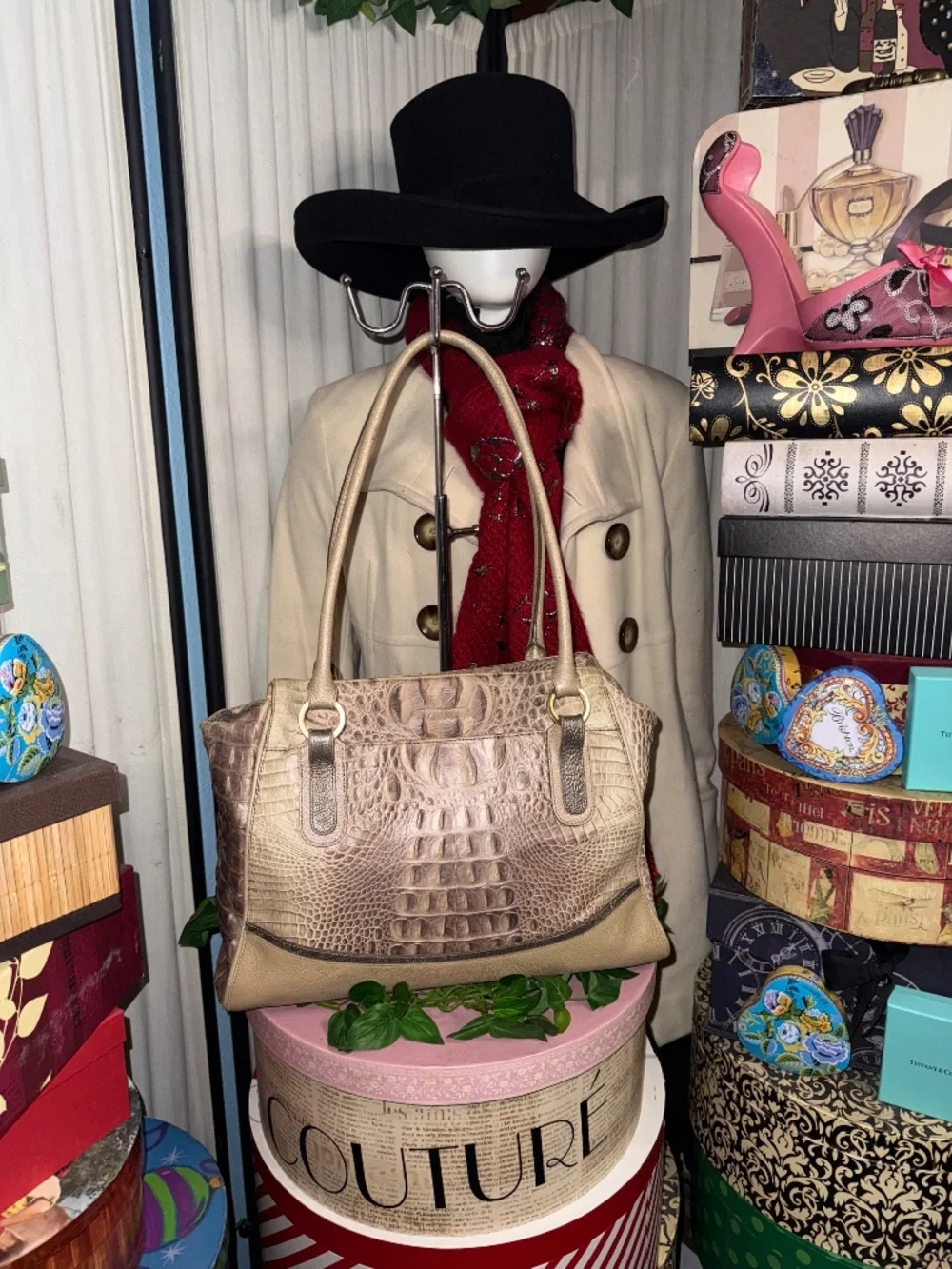 RECHERCHE BRAHMIN EXCLUSIVELY FOR DILLARD'S LIMITED EDITION CROC PURSE/HANDBAG!